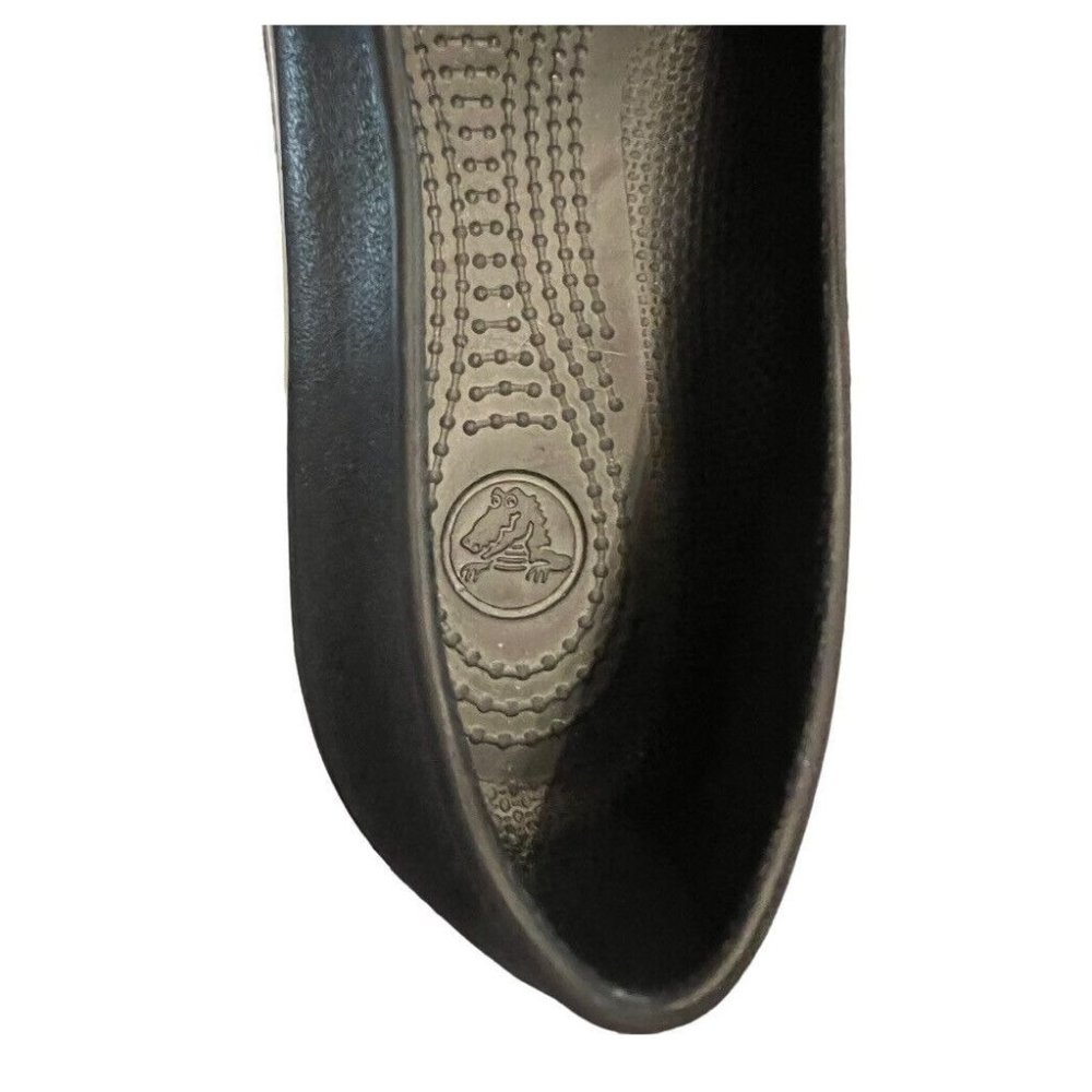 Crocs Ballet Flats Womens 6 Black‎ Rhinestone Slip On Casual Shoes Comfort - Picture 7 of 9